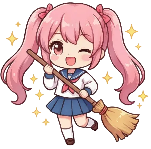 可爱的清理小管家吉祥物